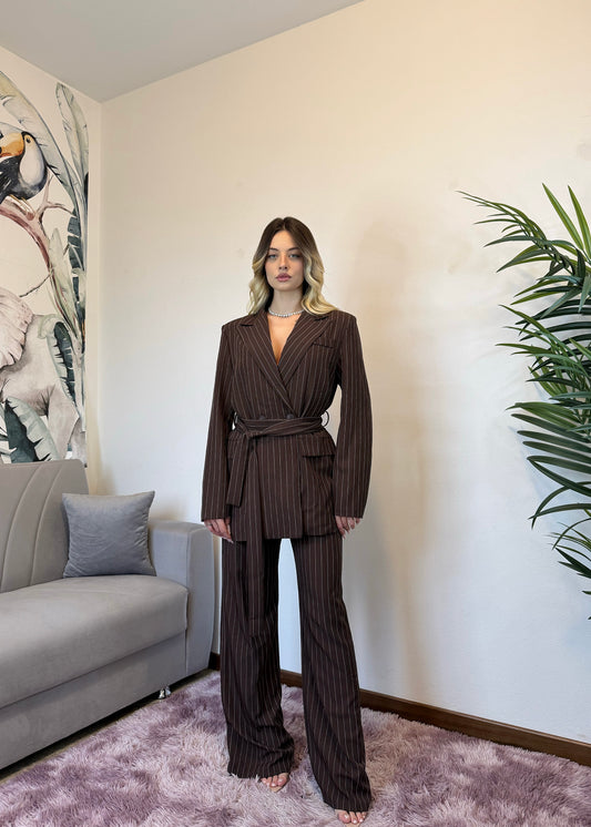 CORD SET ALPHA WOMAN MARRONE